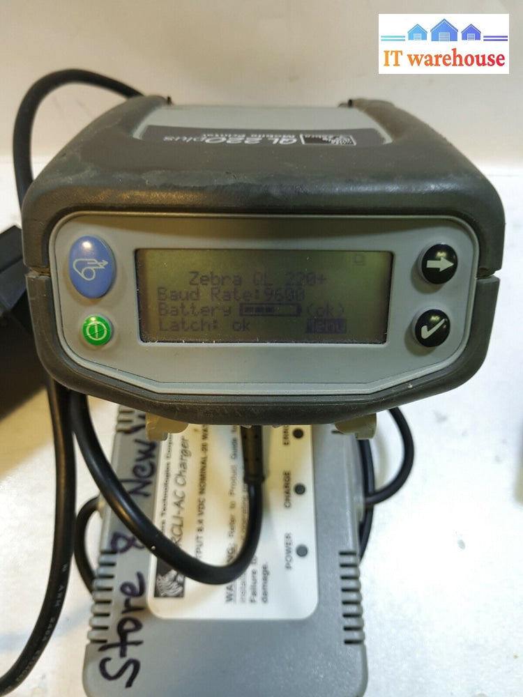 - 6X Zebra Ql220 Plus Portable Mobile Thermal Printer W/ Battery & One Charger