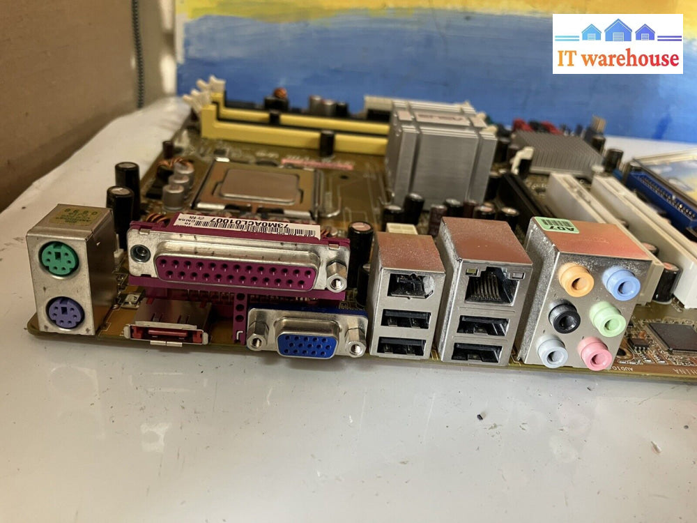 ~ Asus P5B-Vm Do Socket 775 M-Atx Motherboard W/ C2Q Q6600 Slacr + Io Plate
