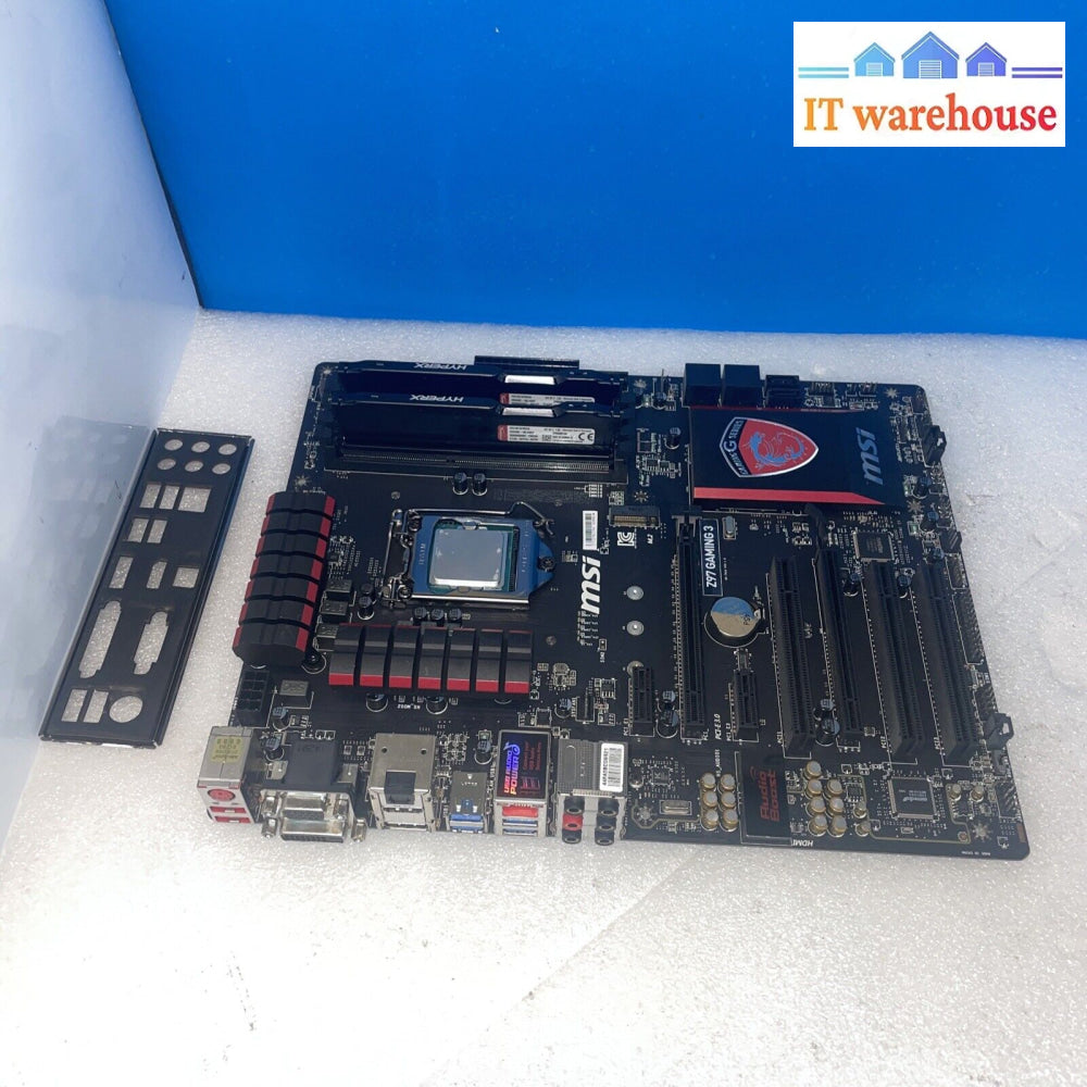 Msi Z97 Gaming 3 Motherboard Lga1150 With I5-4690K Cpu 8Gb Ram
