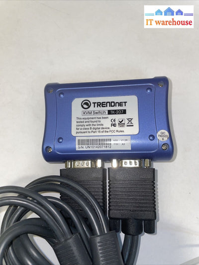 Trendnet- Tk-207 2-Port Usb Vga Kvm Switch Kit