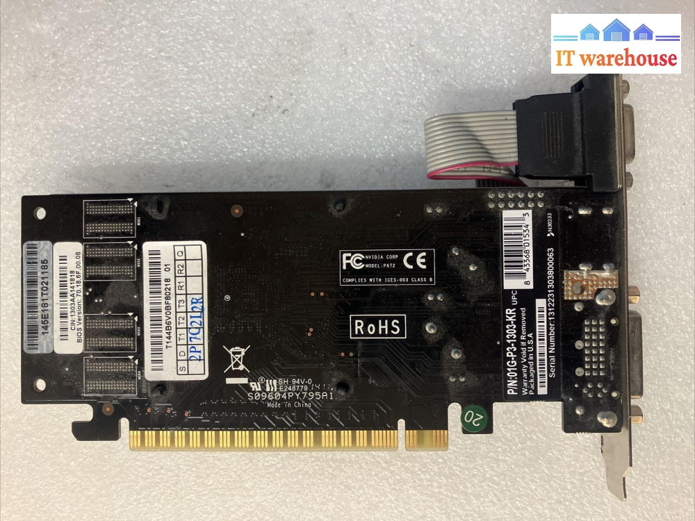 01G-P3-1303-Kr Evga Nvidia Geforce 8400 Gs 1Gb Ddr3 Video Graphics Card