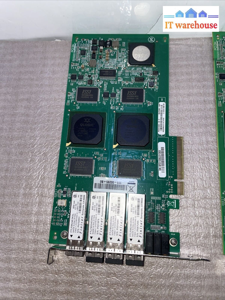 1 Qlogic Qle2464-Nap Netapp 111-00285 + B0 Quad Port Fc 4Gb Pcie Px2610402-05 Card