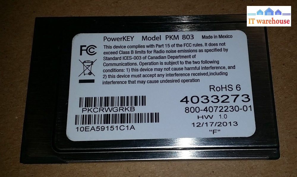 1 X Cisco Scientific Atlanta Pkm 803 Powerkey Multi-Stream Cable Card