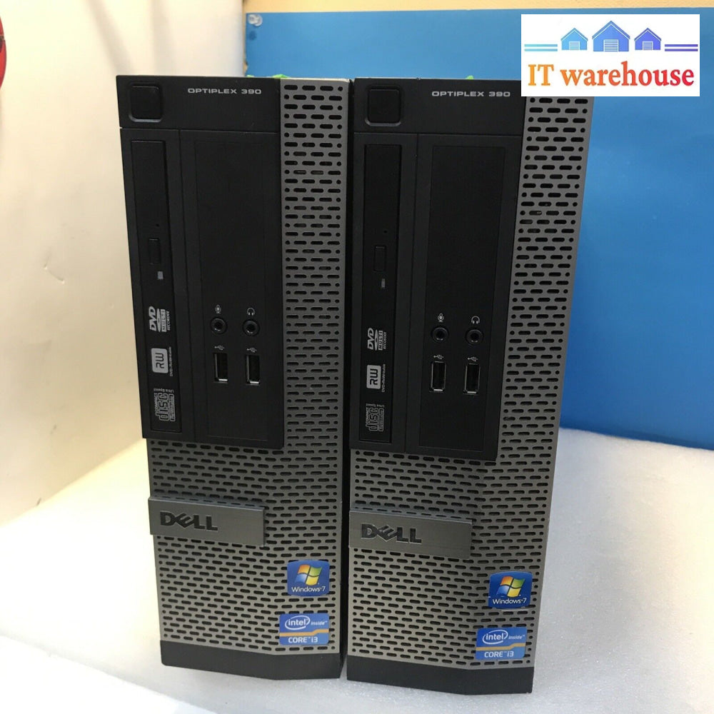 1 X Dell Optiplex 390 I3-2100 3Gb Ram 250Gb Windows Win Xp Sp3 32 Bit