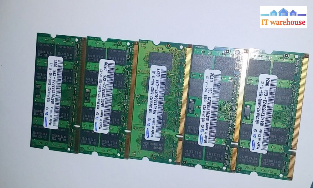 1 X Samsung 1Gb 667Mhz Ddr2 Pc2-5300S M470T2953Ez3-Ce6 @@@