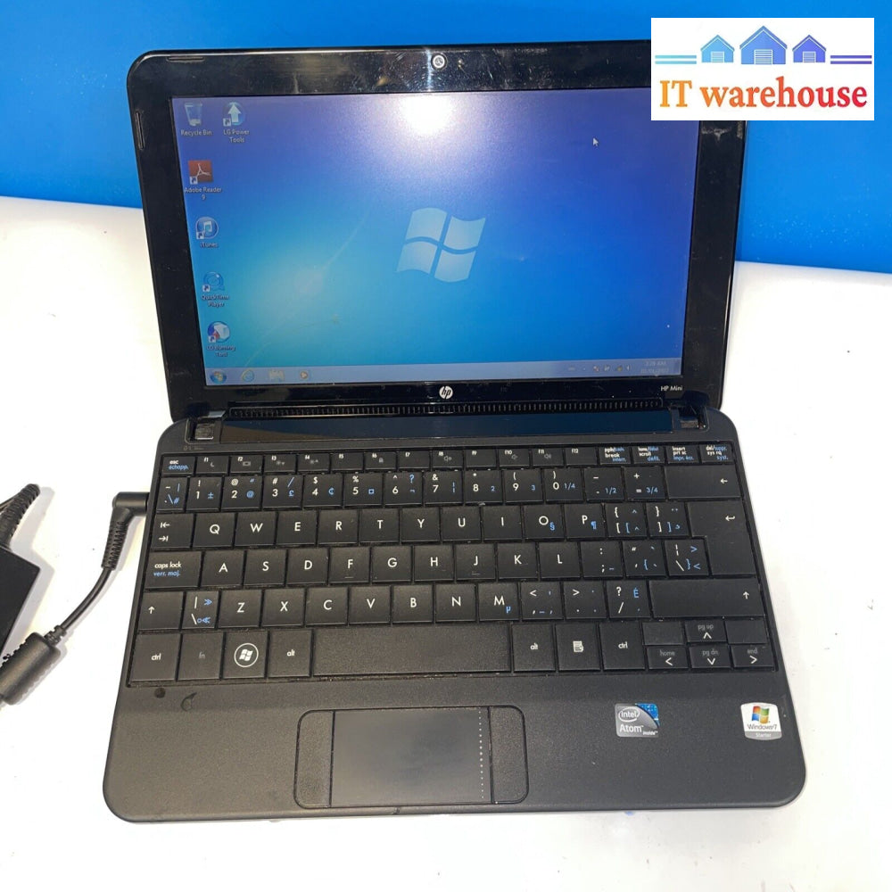 10.1’’ Hp Mini 110-1100 Atom N270 1.6Ghz 1G 160G Win7 Starter (Working Battery)