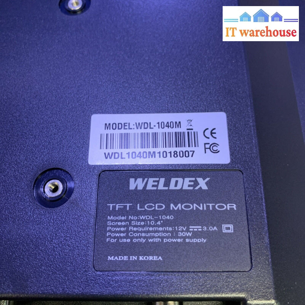 10.4’’ Weldex Wdl-1040M Lcd Tft 800X600 Color Monitor Panel