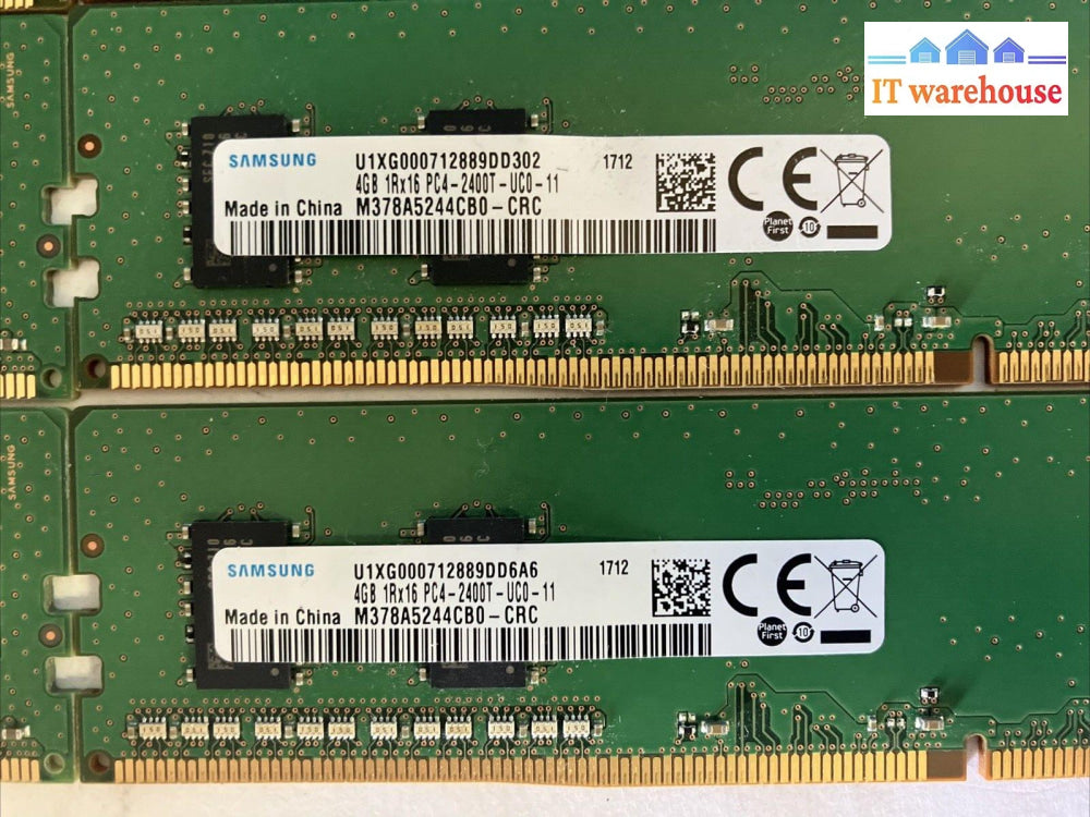 (10X 4Gb) Hynix 1Rx16 Ddr4-2400T Pc4-19200 Desktop Dimm Ram M378A5244Cb0-Crc ~