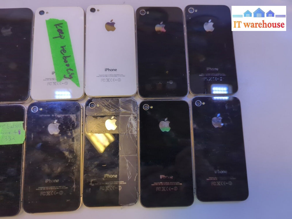 10X Apple Iphone 4 A1387/A1332 For Parts Scrap Trade In Or Gold Recovery