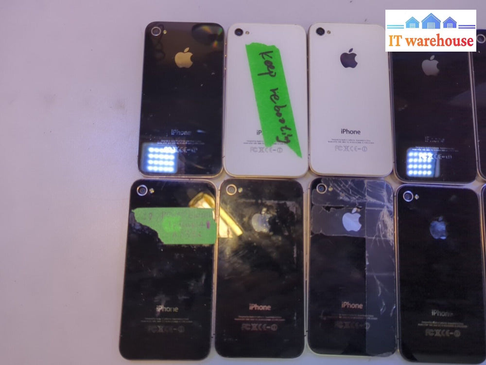 10X Apple Iphone 4 A1387/A1332 For Parts Scrap Trade In Or Gold Recovery