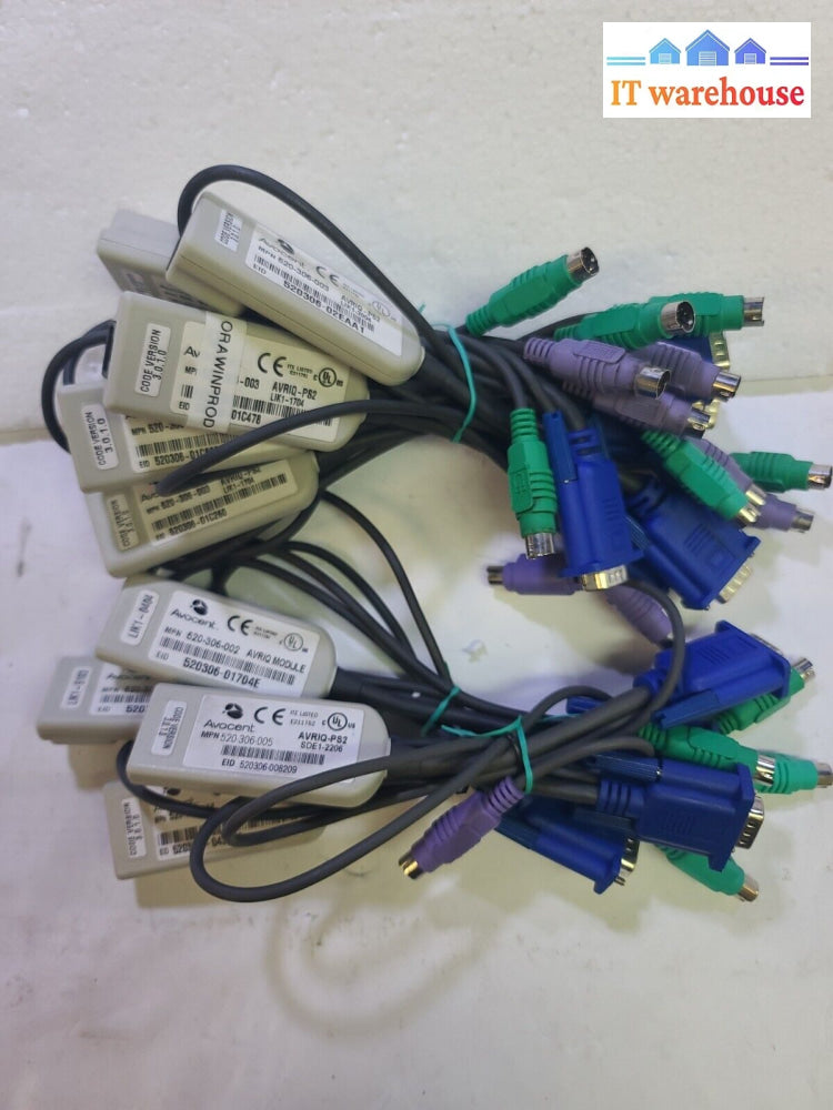 - 10X Avocent Kvm Switching Avriq-Ps2 Network Vga Cable 520-306-002/003/005