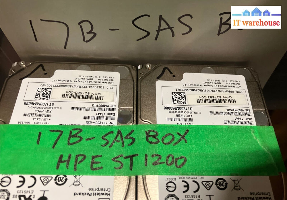 10X Hp Enterprise 1.2Tb Hdd 10K Sas 2.5’’ Eg1200Jemda Server Hard Drive 781514 ~