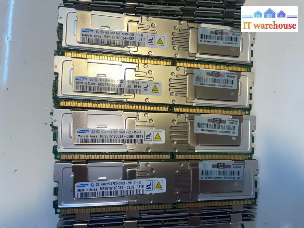 (32X) 4Gb Samsung M395T5160Qz4 2Rx4 Pc2-5300F Ddr2 Fb Memory (For Server)