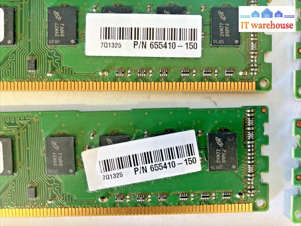 (12X 4Gb) Micron 2Rx8 Ddr3-1600 Pc3-12800U Ram Mt16Jtf51264Az-1G6M1 P/N 655410 ~