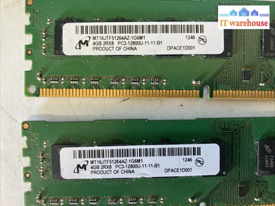 (12X 4Gb) Micron 2Rx8 Ddr3-1600 Pc3-12800U Ram Mt16Jtf51264Az-1G6M1 P/N 655410 ~