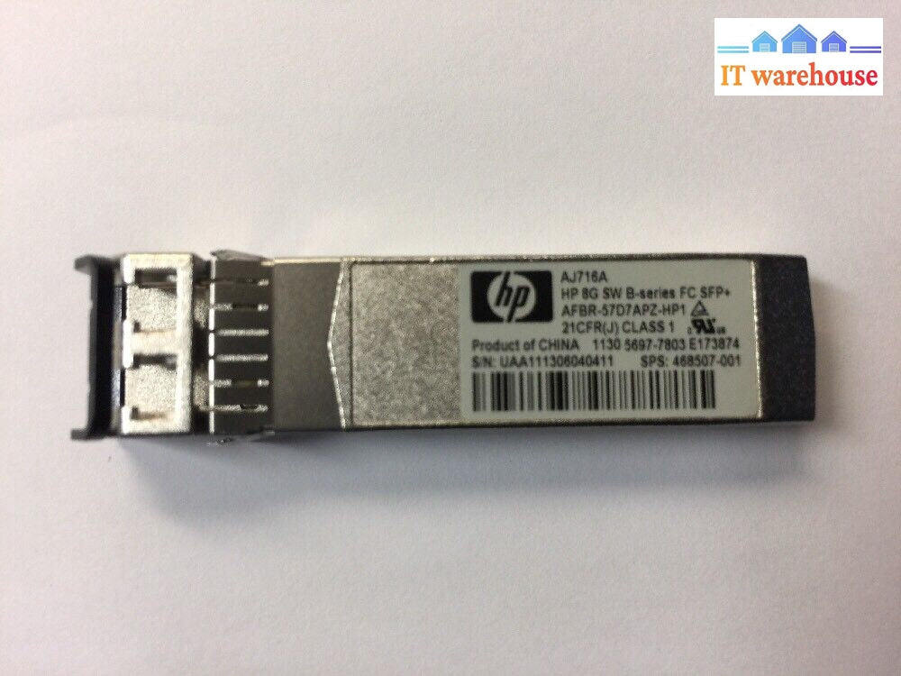 - 12X Hp Aj716A 8Gb Short Wave B-Series Fc Sfp + Transceiver 468507-001