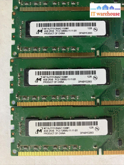 (14X 4Gb) Micron 2Rx8 Ddr3-1600 Pc3-12800U Dimm Memory Mt16Jtf51264Az-1G6M1 ~