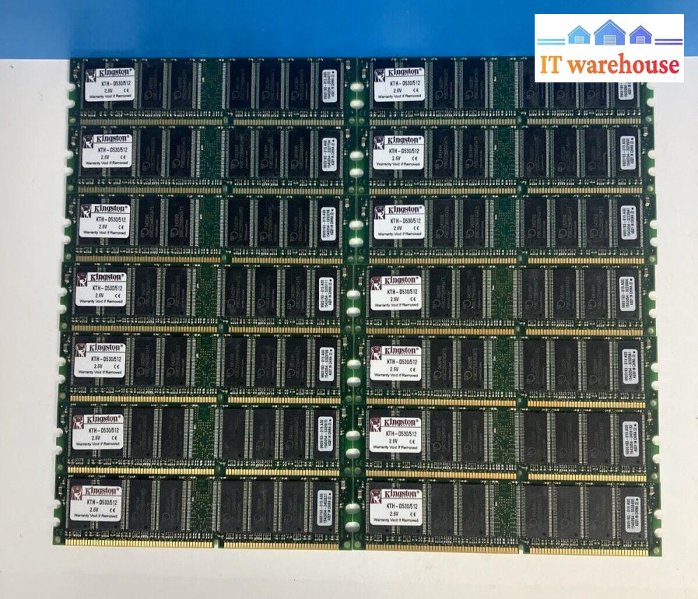 (14X 512Mb) Kingston Kth-D530/512 Ddr-400 Pc-3200 184-Pin Desktop Sdram Memory ~