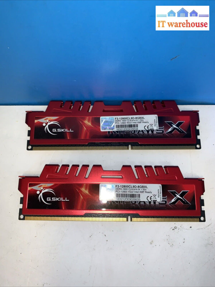 16Gb= 2X8Gb F3-12800Cl9D-8Gbxl Ddr3-1600Cl9-9-9-24 1.50V Pc3-128004Gx2 Xmp Ready