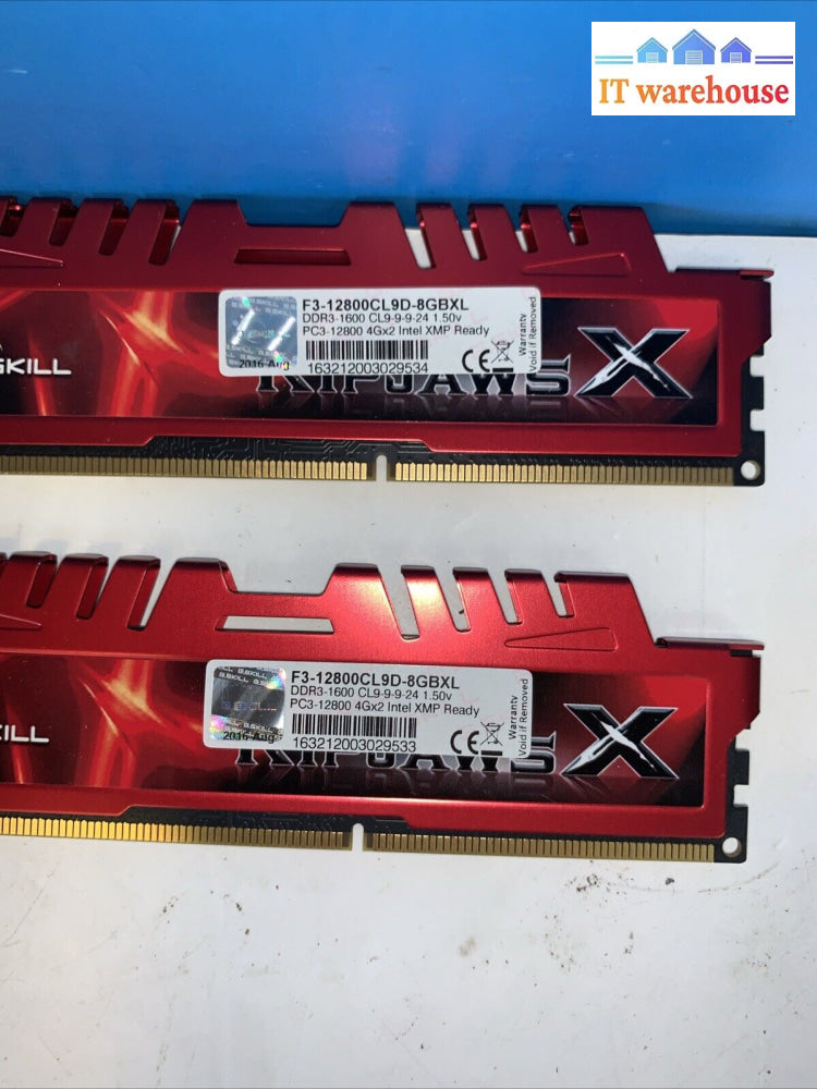 16Gb= 2X8Gb F3-12800Cl9D-8Gbxl Ddr3-1600Cl9-9-9-24 1.50V Pc3-128004Gx2 Xmp Ready