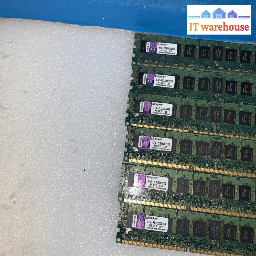 16Gb =4X 4Gb Kth-Pl313Sk3/12G Kingston Pc3-10600 Ddr3-1333Mhz Ecc Reg Server Ram