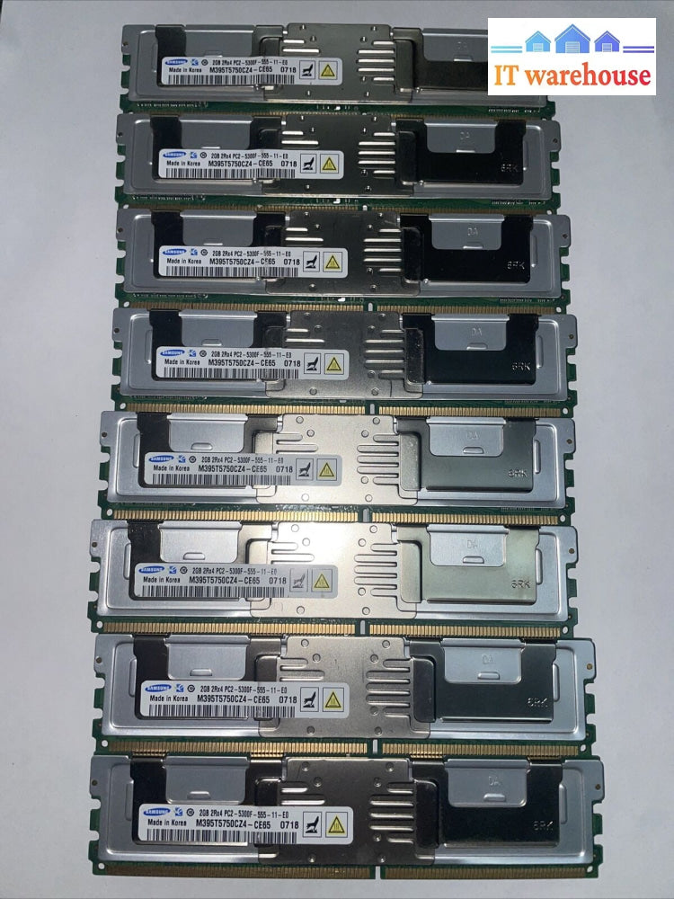 16Gb=8* 2Gb 2Rx4 Pc2-5300F-555 Samsung M395T5750Cz4-Ce65 Fb (Server) Memory