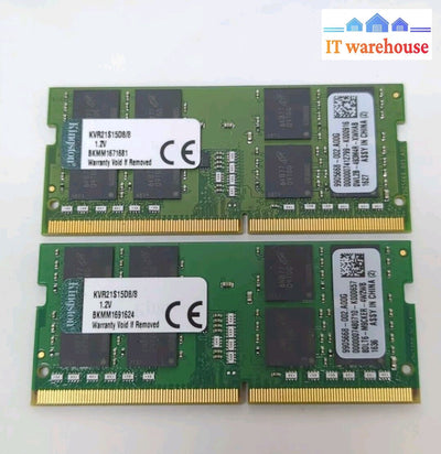 16Gb (8Gbx2) Kingston Pc4-17000 2133Mhz Ddr4 Laptop Memory Kvr21S15D8/8 9905668-