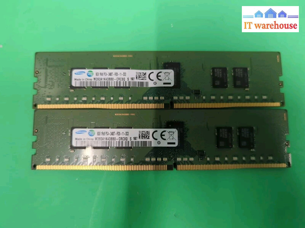 16Gb (8Gbx2) Samsung 2400Mhz Ddr4 Pc4-2400T Server Memory M393A1K43Bb0-Crc -