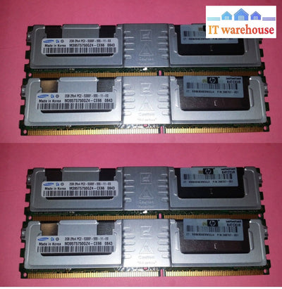 - 16Gb (8X2 Gb) Pc2-5300F Hp 398707-051 Ecc M395T5750Gz4 Memory (Serv) @@@