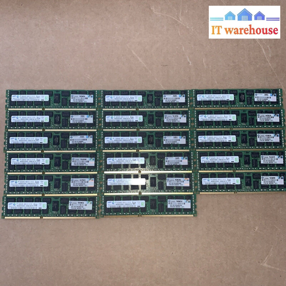 (17X) 8Gb Samsung M393B1K70Dh0-Ch9Q8 Pc3L-10600R Ecc Reg (Server Ram)