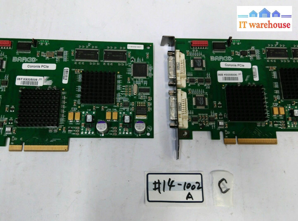 - 1X Barco K9305006 Barcomed Pcie Coronis Pciexpress Display Controller Card