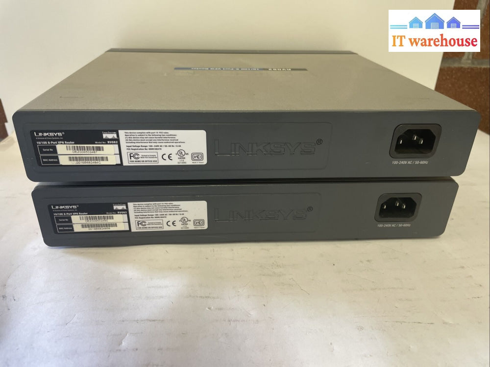 1X Cisco System Linksys Rv082 10/100 8-Port Vpn Router