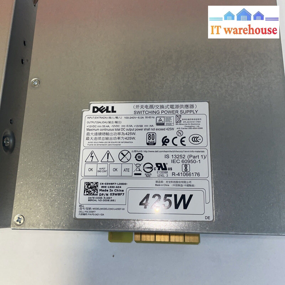 1X Dell Precision T5820 425W 80Plus Power Supply Y097X