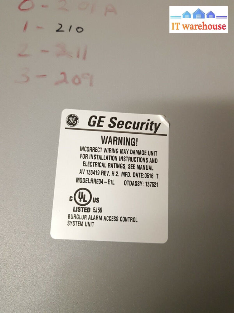 - 1X Ge Interlogix Security Rre04-E1L 4 Reader Rre 187470-01 W/ Enclosure