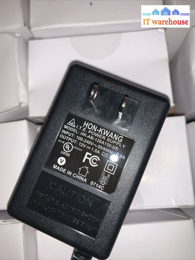 (1X) Hon-Kwang Power Supply 110~240V Hk-Ab-120A150-Us 12V 1.5Ma 4-Pin Plug