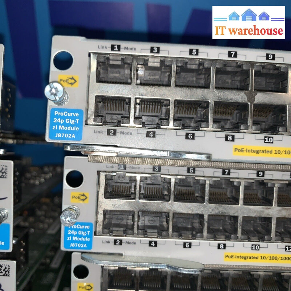 (1X) Hp J8702A Procurve 24P Gig-T Zl Poe Module For 5406Zl Or 5412Zl