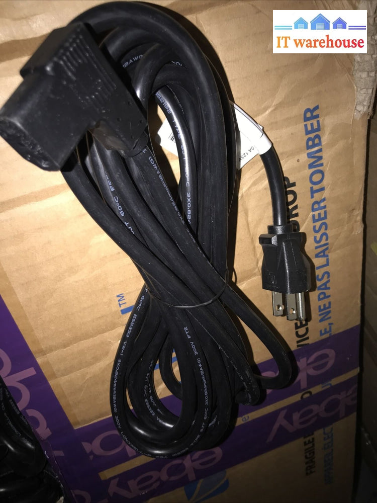 1X Ibm 10A 125V 13Ft-4.3M Black Power Cord 39M5079 Right Angle Longwell Cable