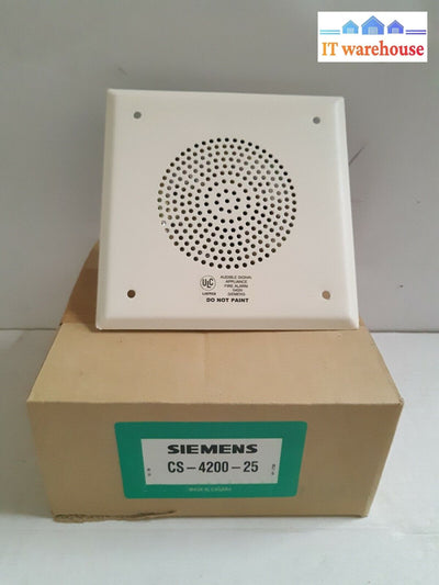 - 1X New Indoor Siemens Cs-4200-25 Speakers And Accessories Fire Alarm System