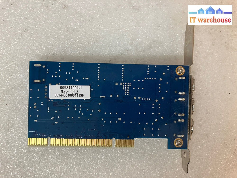 ~ 1X Oem Unibrain Fireboard Blue 3-Port Pci Firewire Card Ieee 1394 Full Height