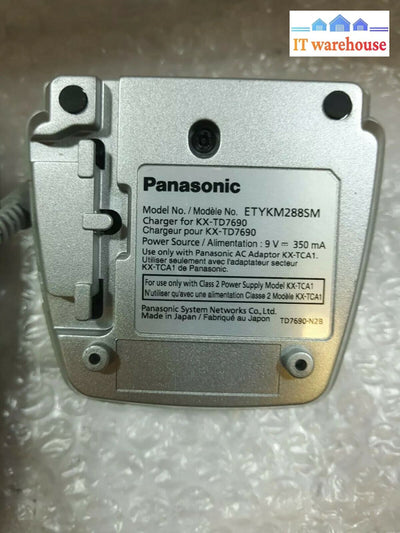 - 1X Panasonic Etykm288Sm Cradle & Ac Adapter For Kx-Td7690 Cordless Telephone