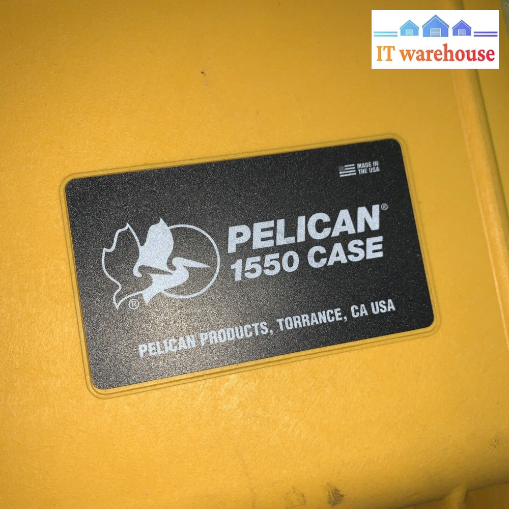 (1X) Pelican 1550 Watertight Protective Hard Case Yellow