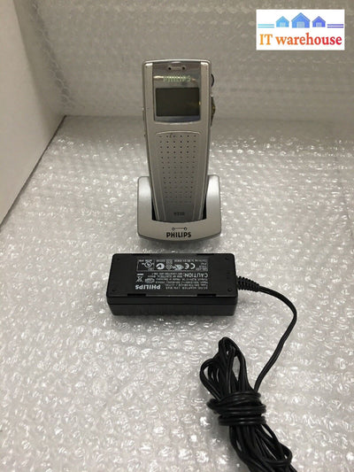 - 1X Philips Lfh-9350 Pocket Digital Dictation Voice Recorder W/Cradle & Adapter