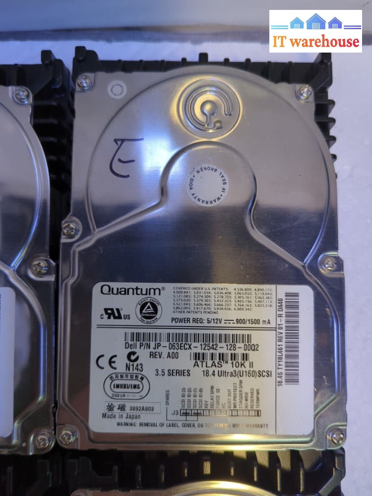 1X Quantum Dell Ultra-160 Scsi 18Gb Hard Drive 063Ecx -