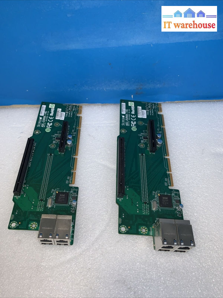 (1X) Supermicro Aoc-2Ur68-I4G 4-Port Intel I350 2U Gigabit Ethernet Card Adapter