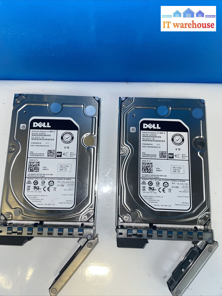 1× Dell M40Th St8000Nm0185 8Tb 512E Sas 7200Rpm 256Mb 12Gb/S 3.5 Hd + X7K8W Sled