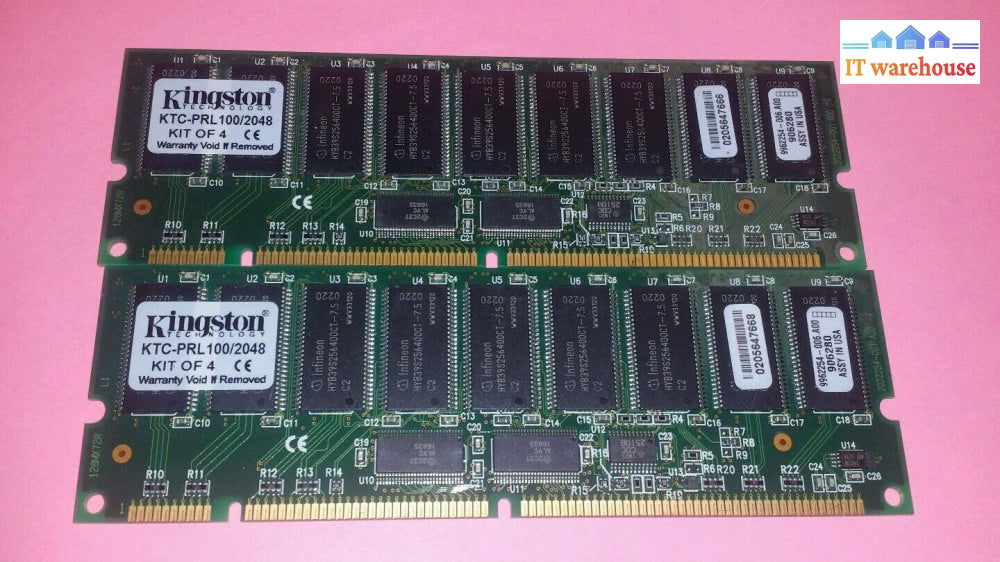 2 X 512Mb Kingston Ktc-Prl100/2048 Ecc Dimm Kit Server Memory @@@