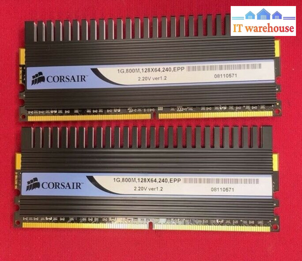 2 X Corsair 1Gb 800M 128X64 240 Epp 2.20V Ver 1.2 Desktop Ram