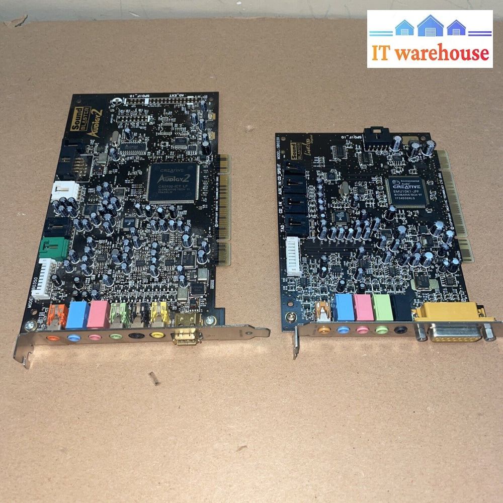 2 X Creative Sb0350 / Sb0220 Sound Audio Card Full Height