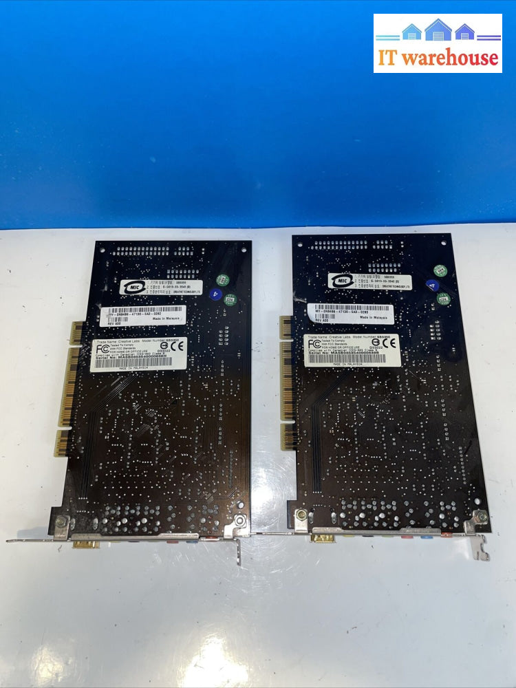 2 X Creative Sb0350 Sound Blaster Audio Card Full Height