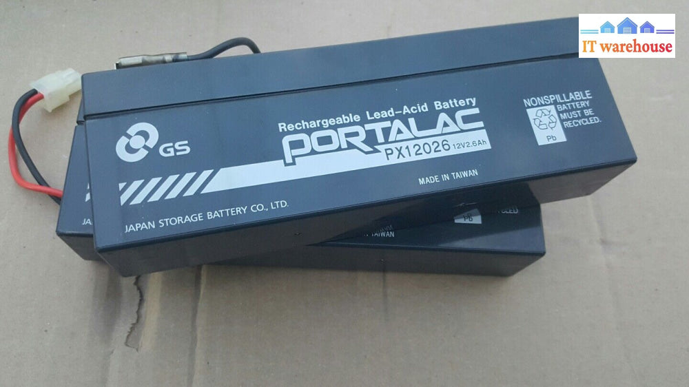 2 X Gs Portalac Px12026 Sealed Lead Acid Battery #98